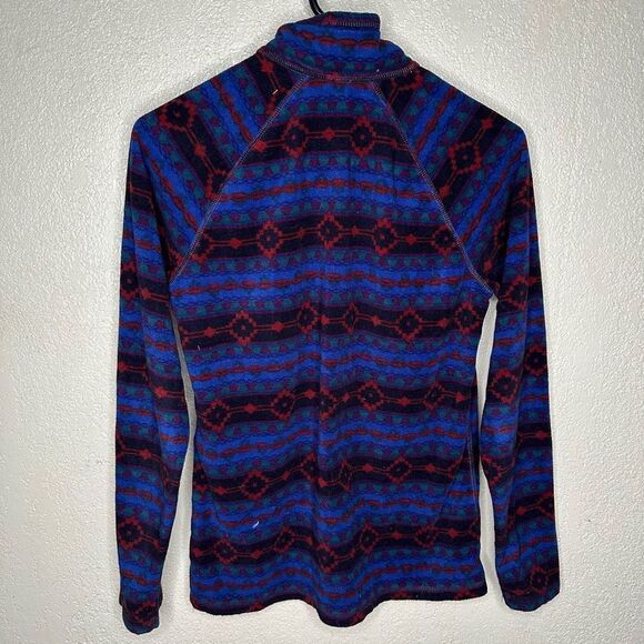 Eddie Bauer Women's 1/4 Zip Aztec Print Fleece Pullover Sweater Size XL - Picture 3 of 5